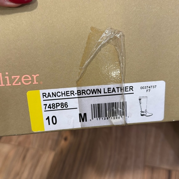 Naturalizer “Rancher” Brown Leather Riding Boots - Picture 5 of 8